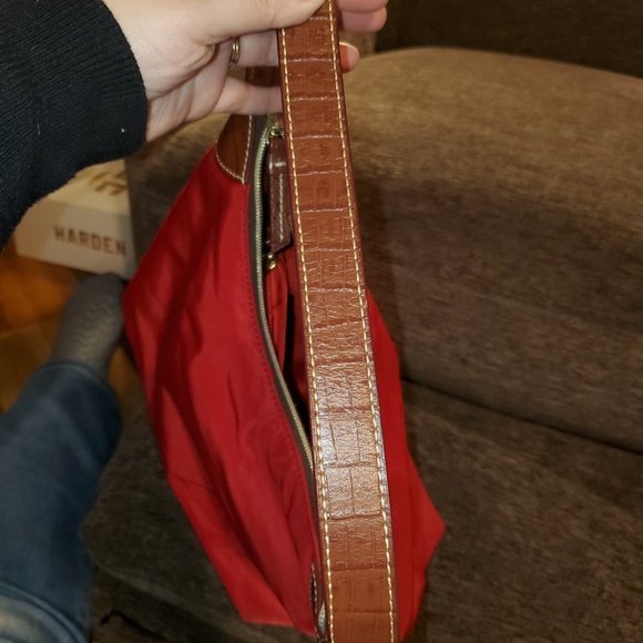 EUC Dooney&Bourke Red Red Nylon Hobo Shoulder bag - Picture 12 of 12